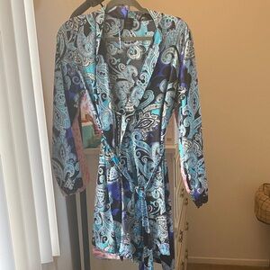 Apt. 9 Blue Paisley Robe